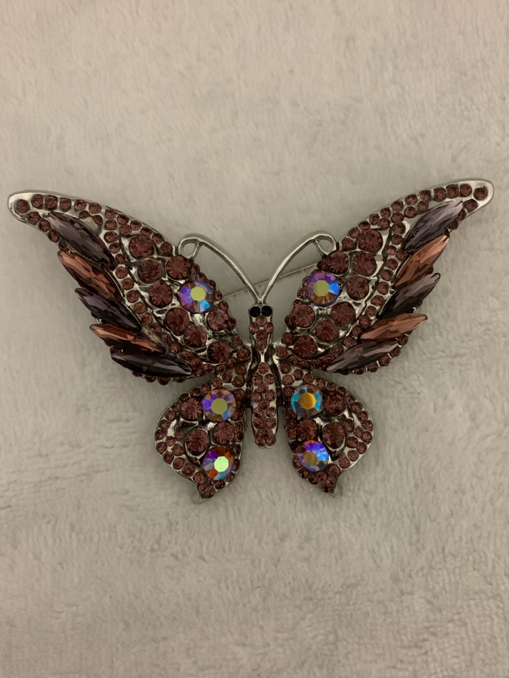 Butterfly Brooch, Dark Purple